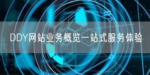 DDY网站业务概览一站式服务体验