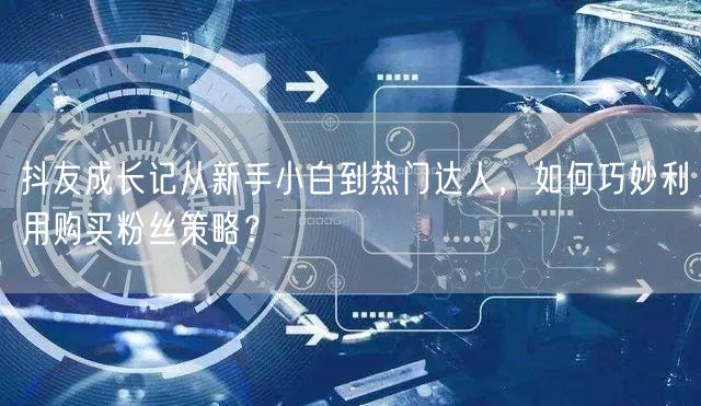 抖友成长记从新手小白到热门达人，如何巧妙利用购买粉丝策略？