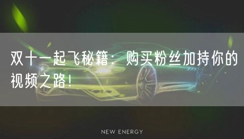 双十一起飞秘籍：购买粉丝加持你的视频之路！