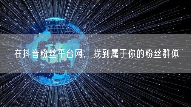 在抖音粉丝平台网，找到属于你的粉丝群体